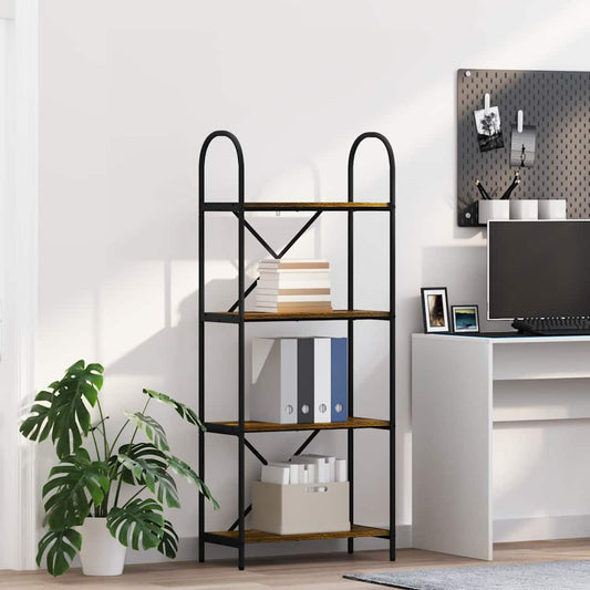 Könyvespolc Füstölt tölgy 60 x 30 x 146 cm Faanyag