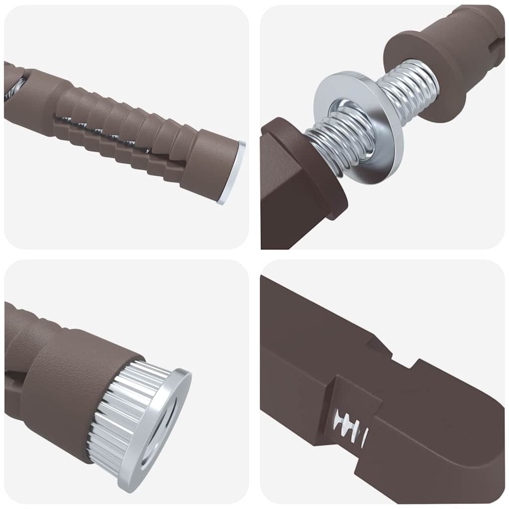 Lebegő polctartók 12 pcs Barna Ø10 x 170 mm Acél