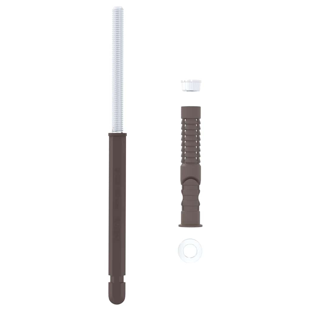 Lebegő polctartók 12 pcs Barna Ø10 x 170 mm Acél