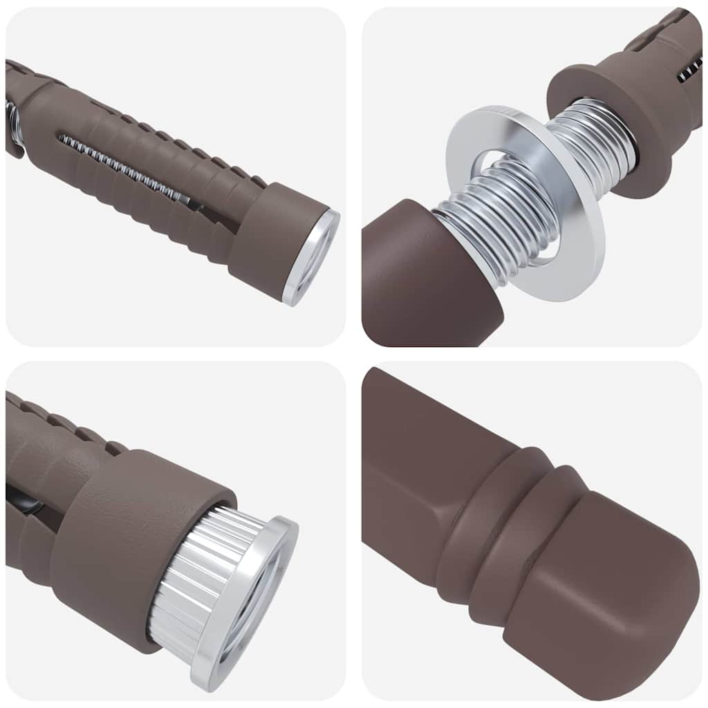 Lebegő polctartók 12 pcs Barna Ø14 x 210 mm Acél