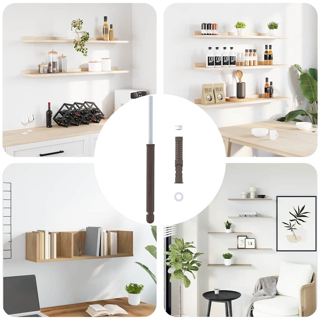 Lebegő polctartók 12 pcs Barna Ø14 x 210 mm Acél