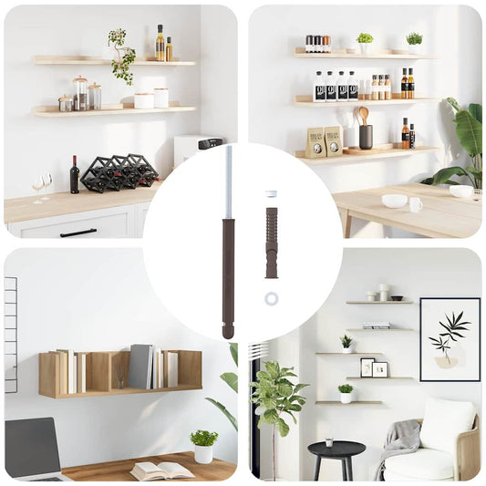 Lebegő polctartók 12 pcs Barna Ø14 x 210 mm Acél