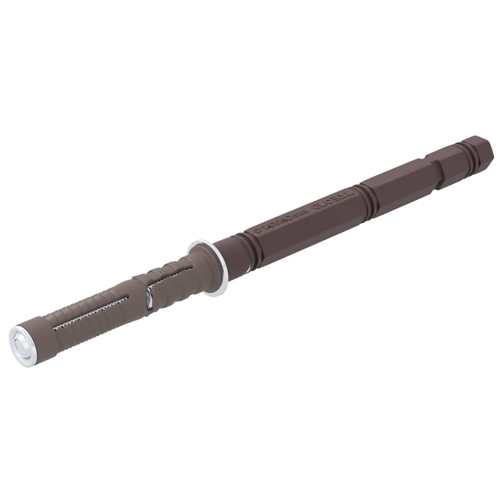 Lebegő polctartók 12 pcs Barna Ø14 x 210 mm Acél