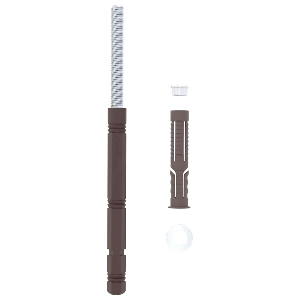 Lebegő polctartók 12 pcs Barna Ø14 x 210 mm Acél