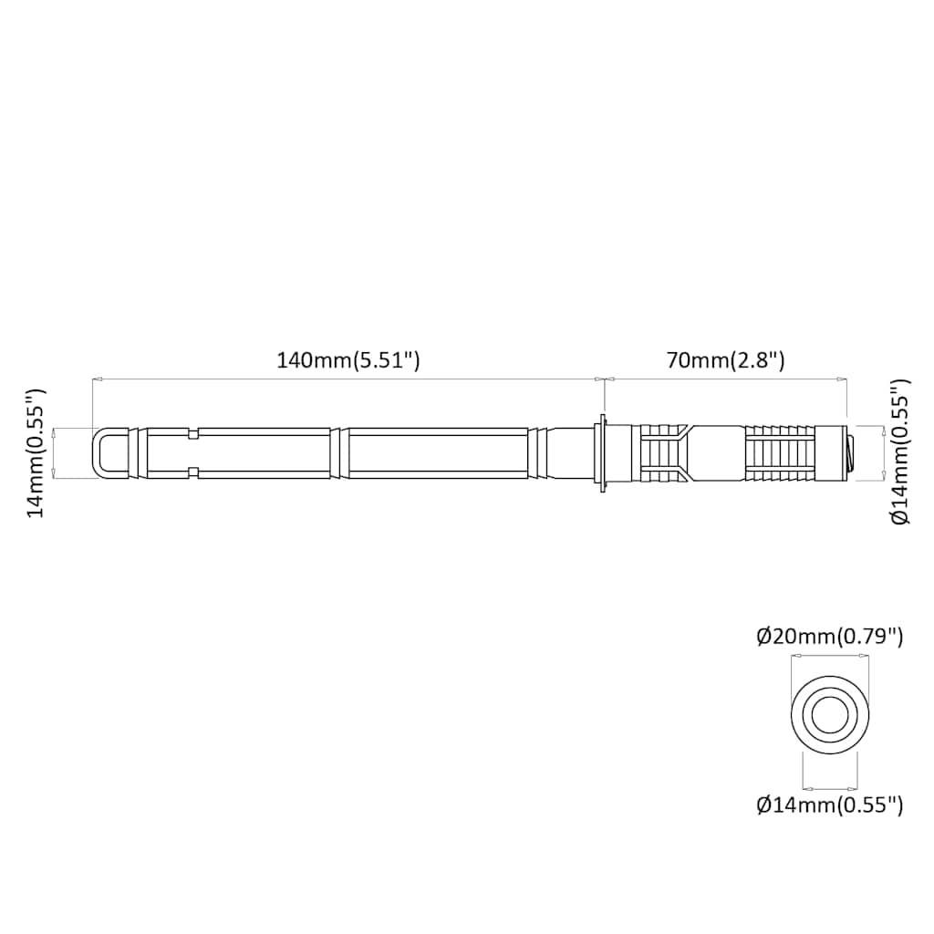 Lebegő polctartók 12 pcs Barna Ø14 x 210 mm Acél