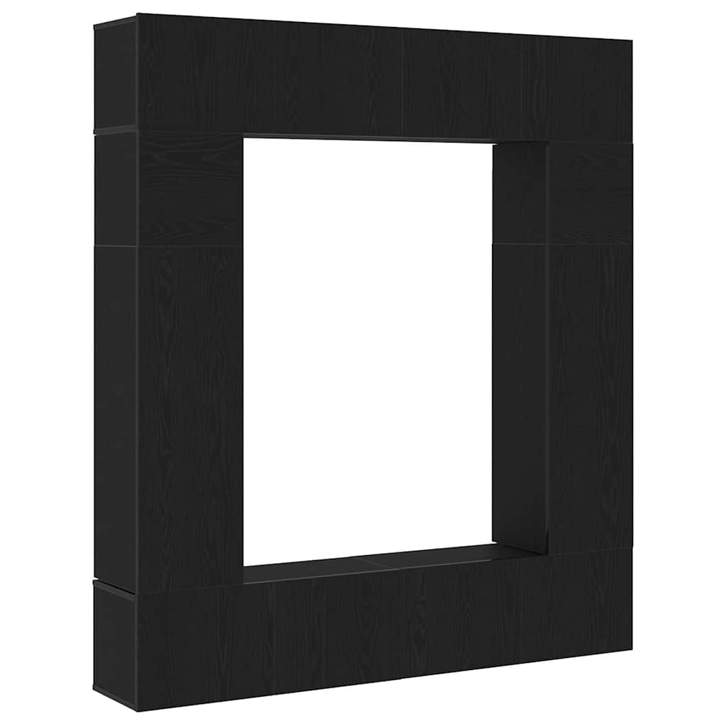 TV szekrény 8 pcs Fekete 80 x 30 x 30 cm Faanyag