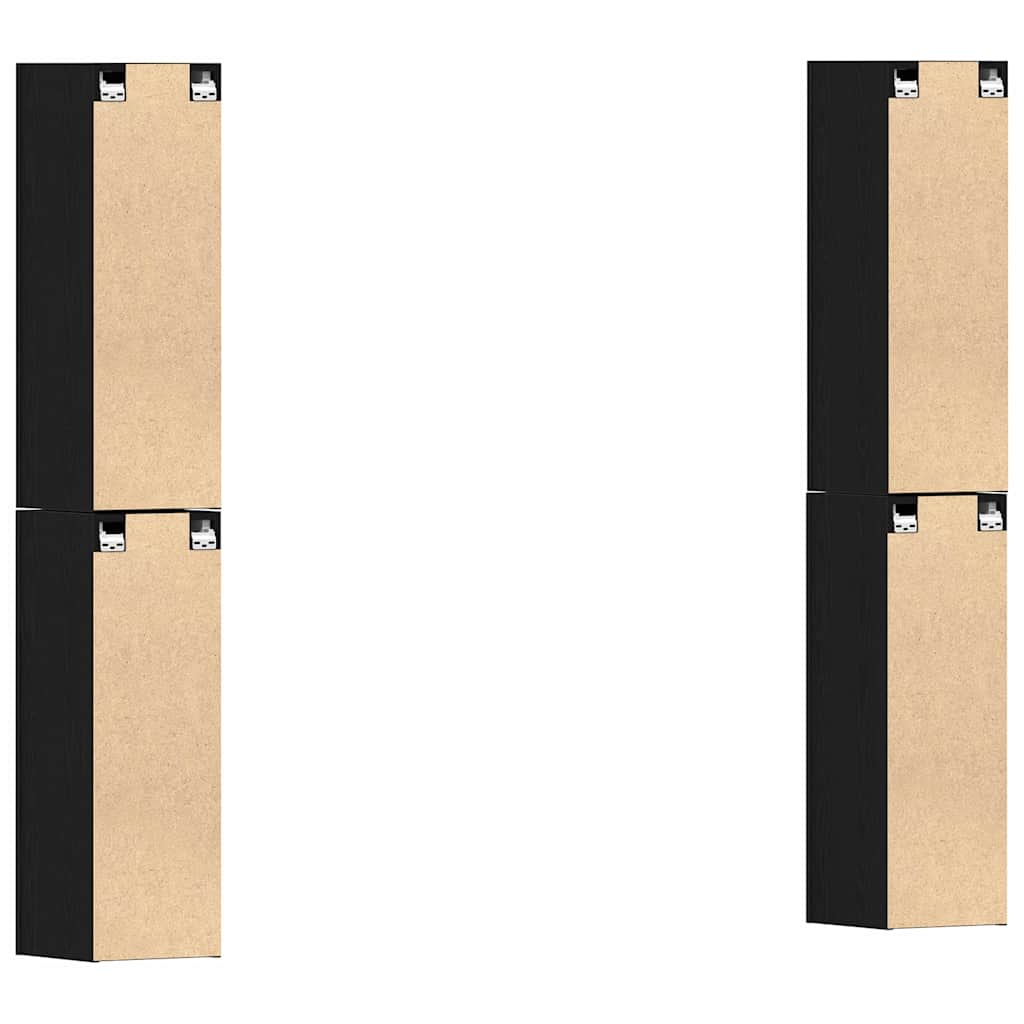 TV Szekrény Szett 4 pcs Musta tammi 30.5 x 30 x 90 cm Faanyag