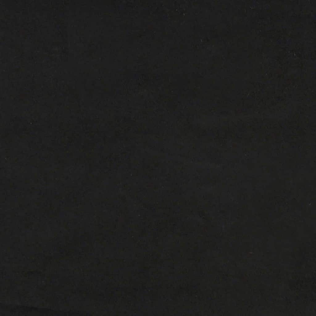 Sarokágy keret fejtámlával Fekete 90 x 200 cm Bársony