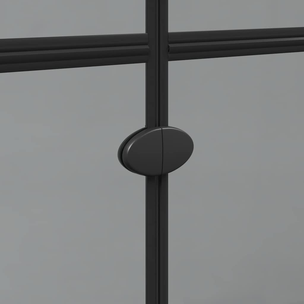 Nyitott zuhanyfal Fekete és sötét átlátszó 90 x 190 cm