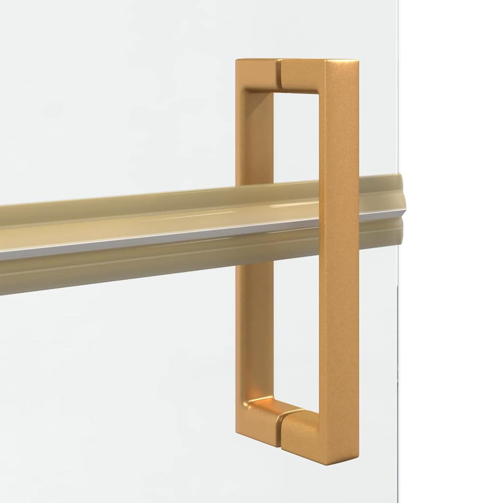 Nyitott zuhanyfal Aranyszínű és átlátszó 90 x 190 cm