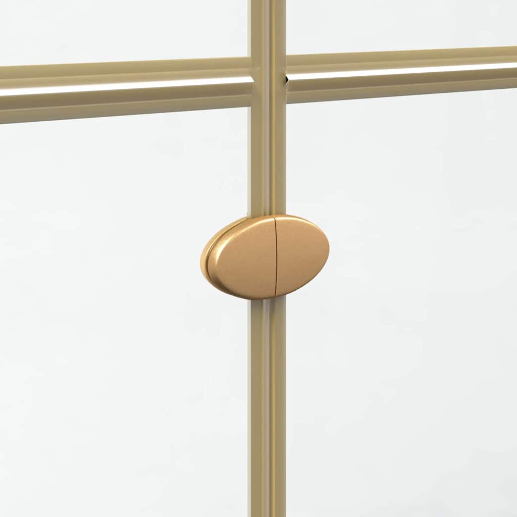 Nyitott zuhanyfal Aranyszínű és átlátszó 90 x 190 cm