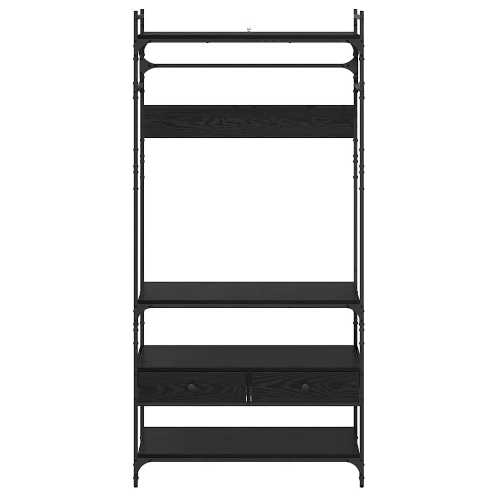 Ruhásszekrény fiókkal Musta tammi 89 x 39 x 184.5 cm Faanyag