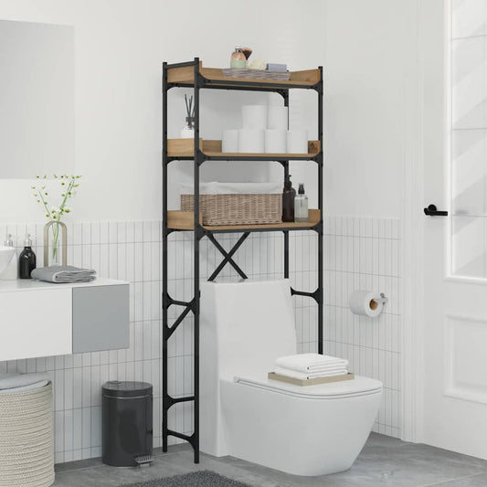 Mosógép polc polcokkal tárolóval 67 x 25 x 163 cm Faanyag