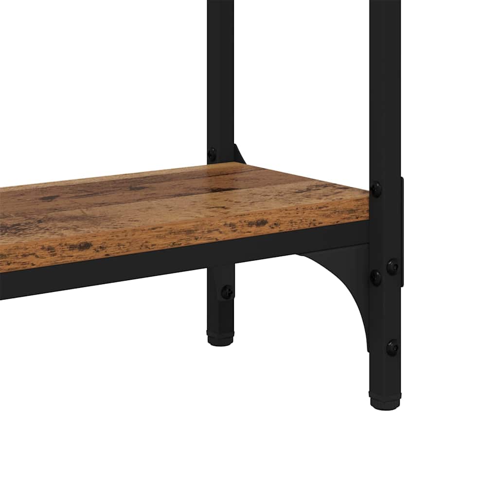 Konzolasztal Régi fa 75 x 22.5 x 75 cm Műgyanta fa és Fém