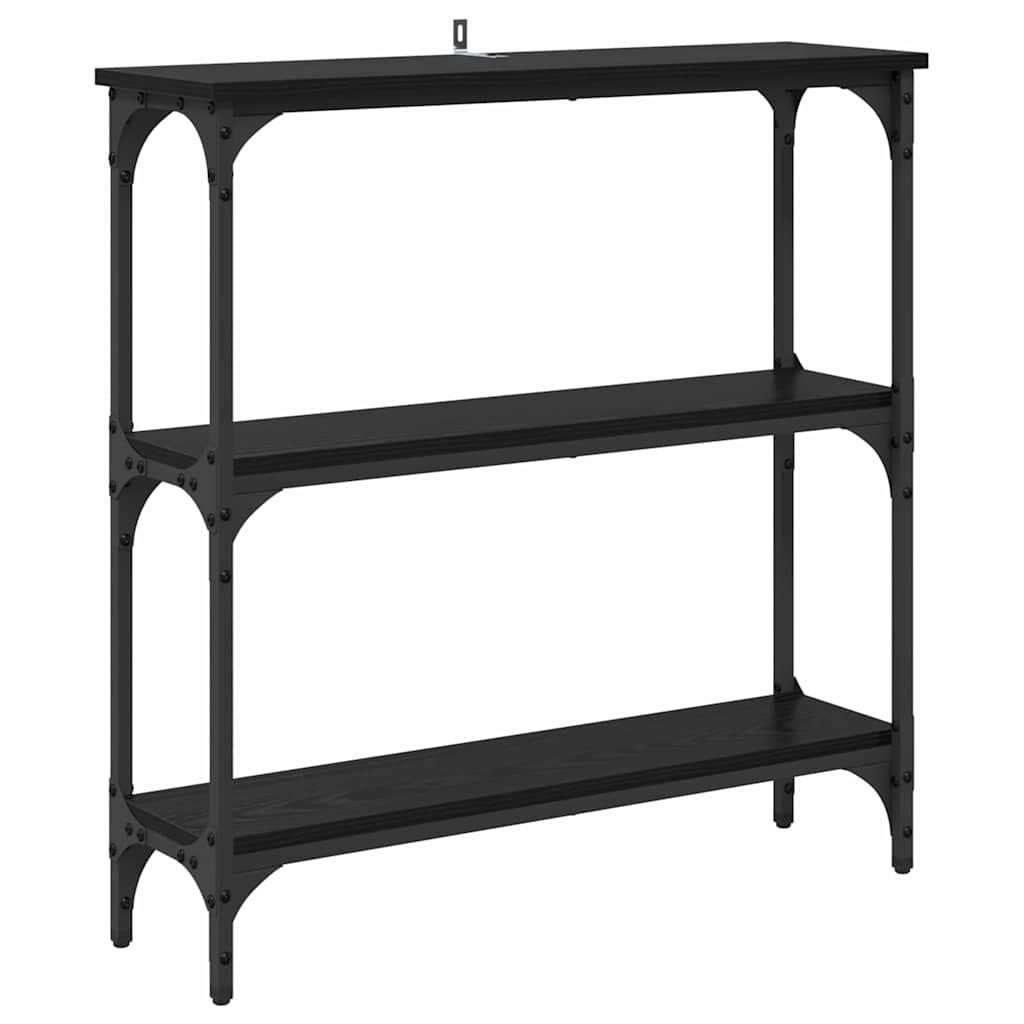 Konzolasztal Musta tammi 75 x 22.5 x 75 cm Műgyanta fa és Fém