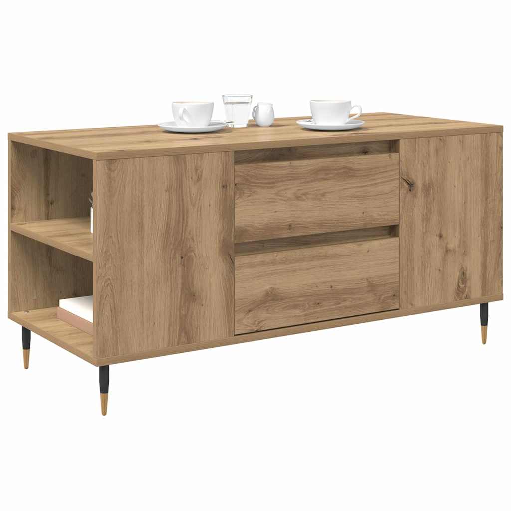 Dohányzóasztal kézműves tölgy 102 x 44.5 x 50 cm Faanyag