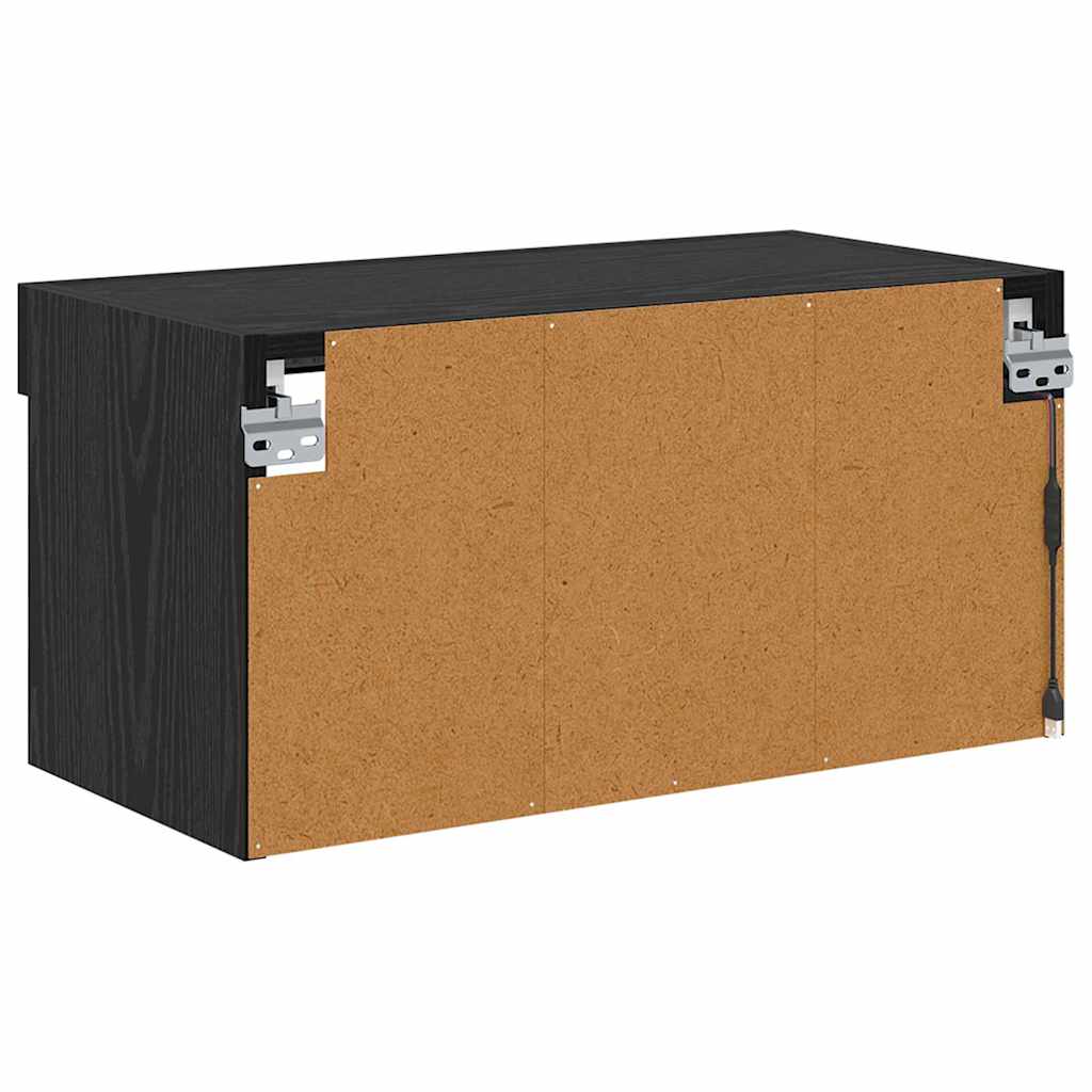 TV szekrény Fekete tölgy 60 x 30 x 30 cm Faanyag