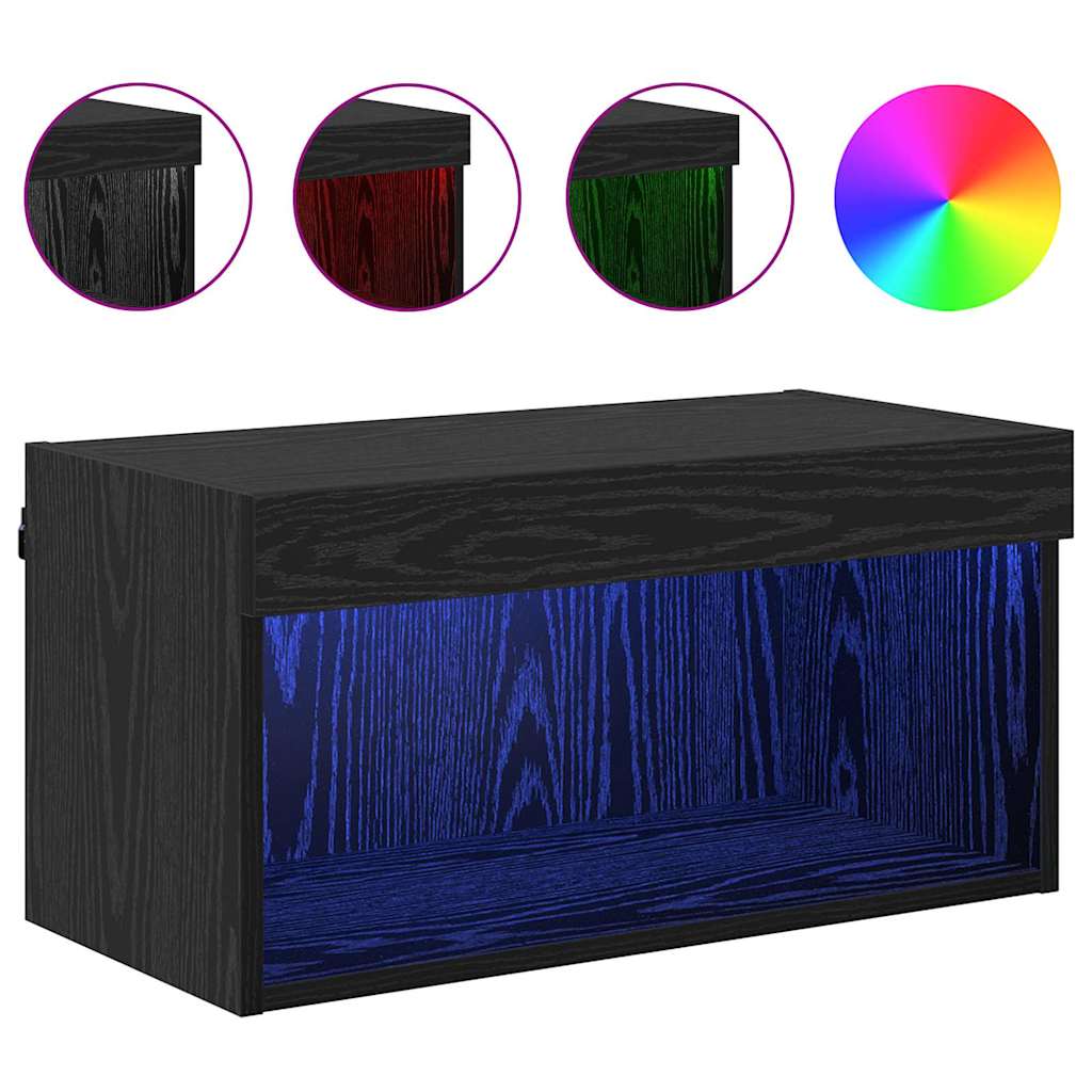 TV szekrény Fekete tölgy 60 x 30 x 30 cm Faanyag