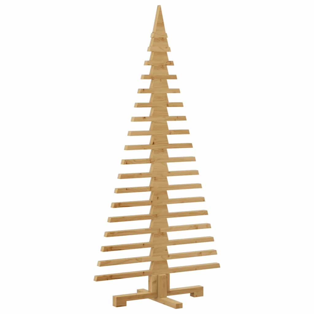 Fából készült Karácsonyfa állvánnyal Barna 150 cm Tömör fenyőfa