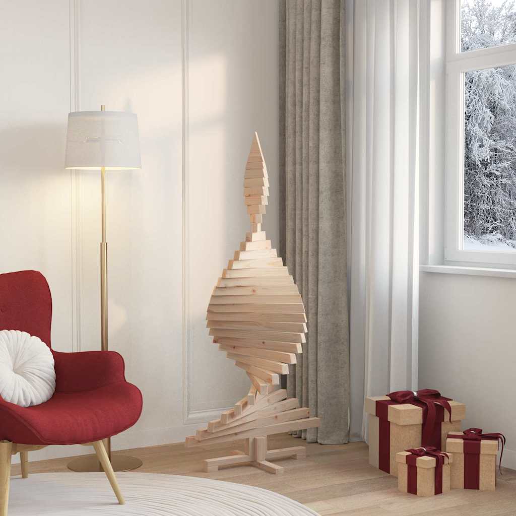 Karácsonyfák állvánnyal Természetes 150 cm Tömör fenyőfa