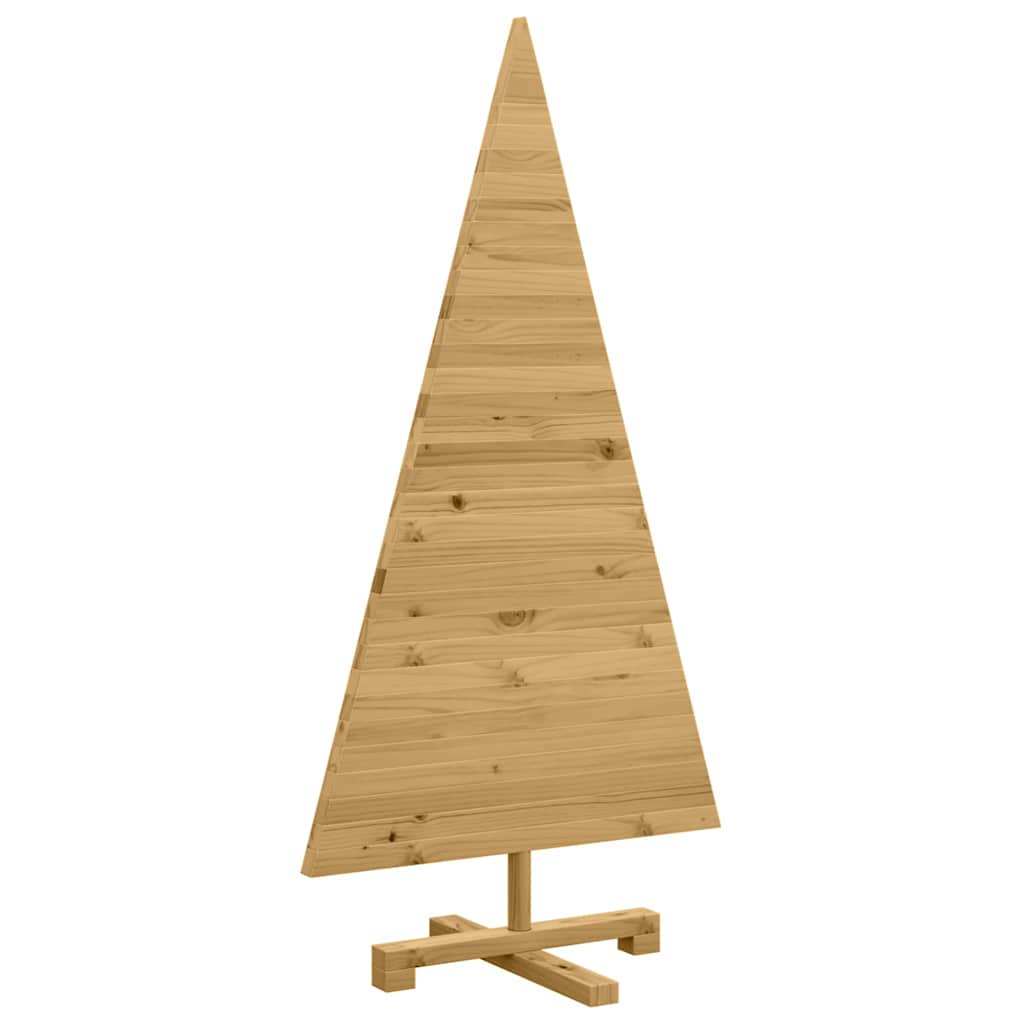 Karácsonyfák állvánnyal Barna 120 cm Tömör fenyőfa