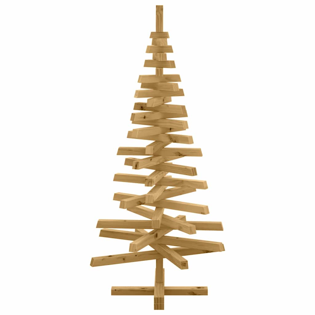 Karácsonyfák állvánnyal Barna 120 cm Tömör fenyőfa