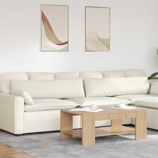 Kanapé párnák 2 pcs Krém 145 x 40 cm Bársonyos szövet