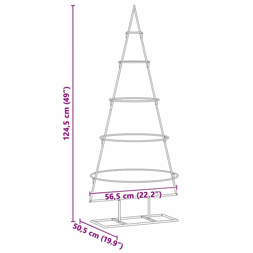Fém karácsonyfa állvánnyal Arany 125 cm Porszórt Acél