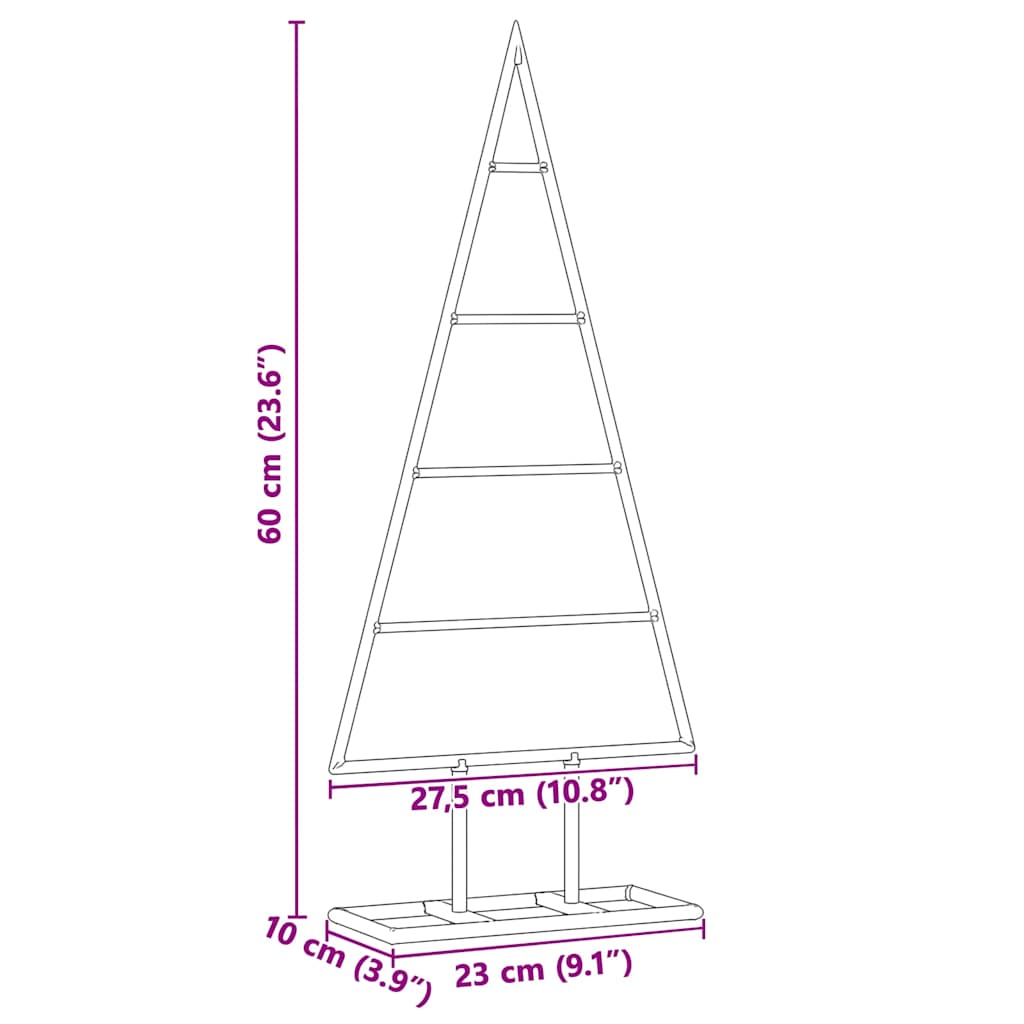 Fém karácsonyfa állvánnyal Arany 60 cm Porszórt Acél