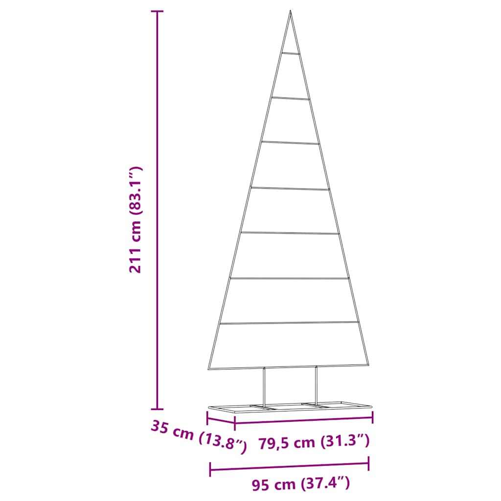 Fém karácsonyfa állvánnyal Arany 210 cm Porszórt Acél