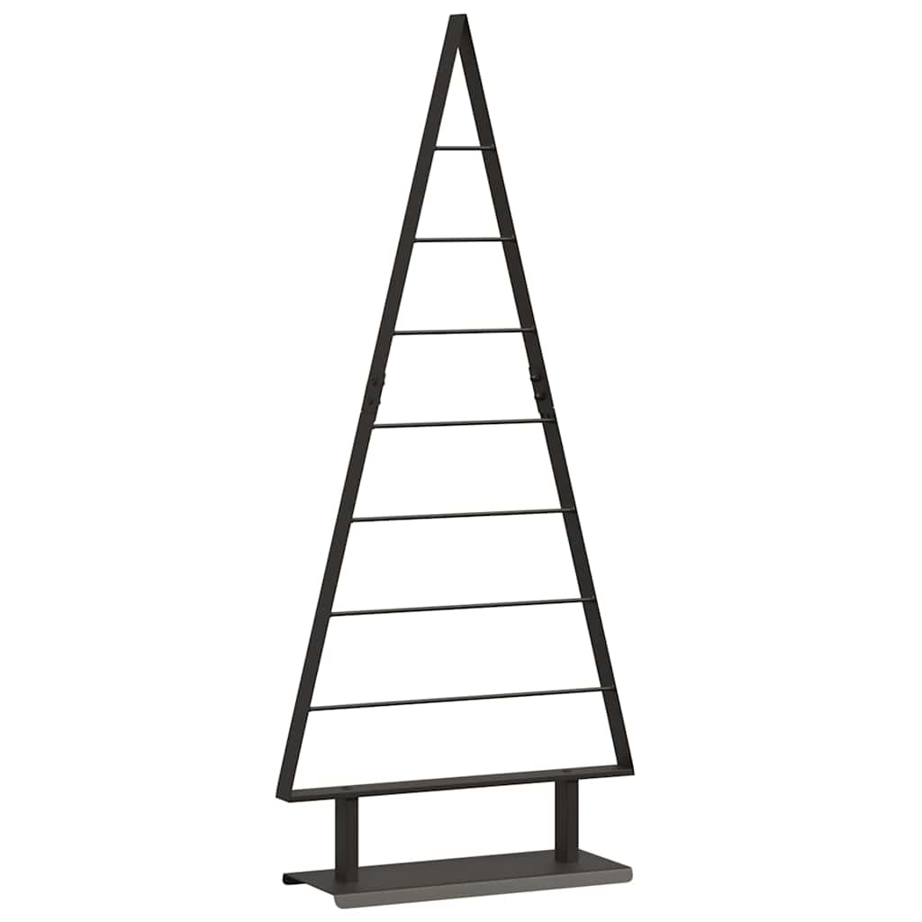 Fém karácsonyfa állvánnyal Fekete 125 cm Acél