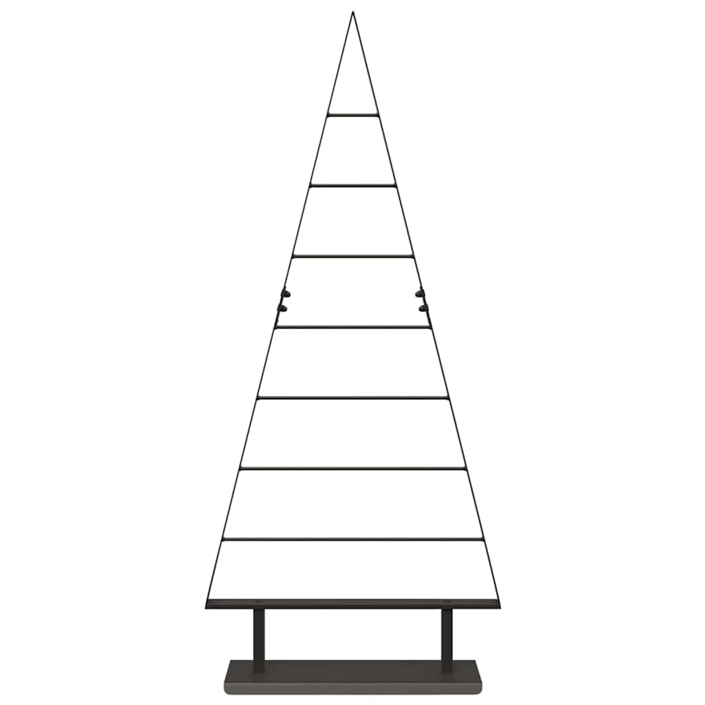 Fém karácsonyfa állvánnyal Fekete 125 cm Acél