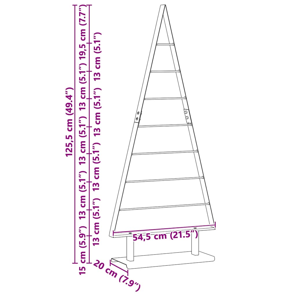 Fém karácsonyfa állvánnyal Fekete 125 cm Acél