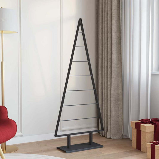 Fém karácsonyfa állvánnyal Fekete 150 cm Acél