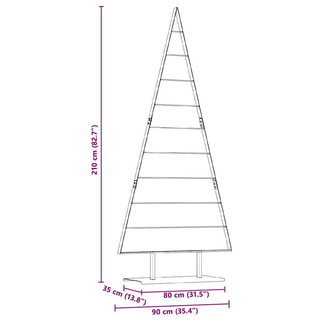 Fém karácsonyfa állvánnyal Fekete 210 cm Acél