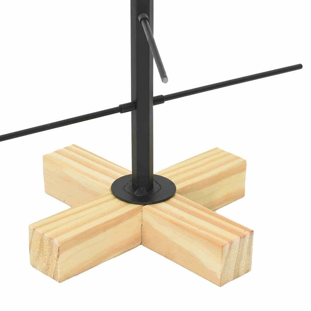 Fém karácsonyfa állvánnyal Fekete 60 cm Porszórt Acél
