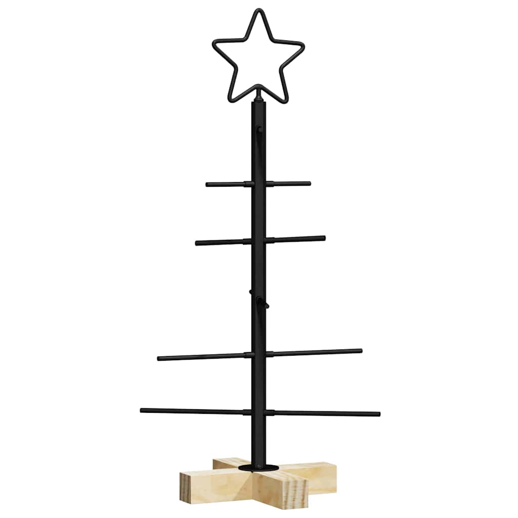 Fém karácsonyfa állvánnyal Fekete 60 cm Porszórt Acél