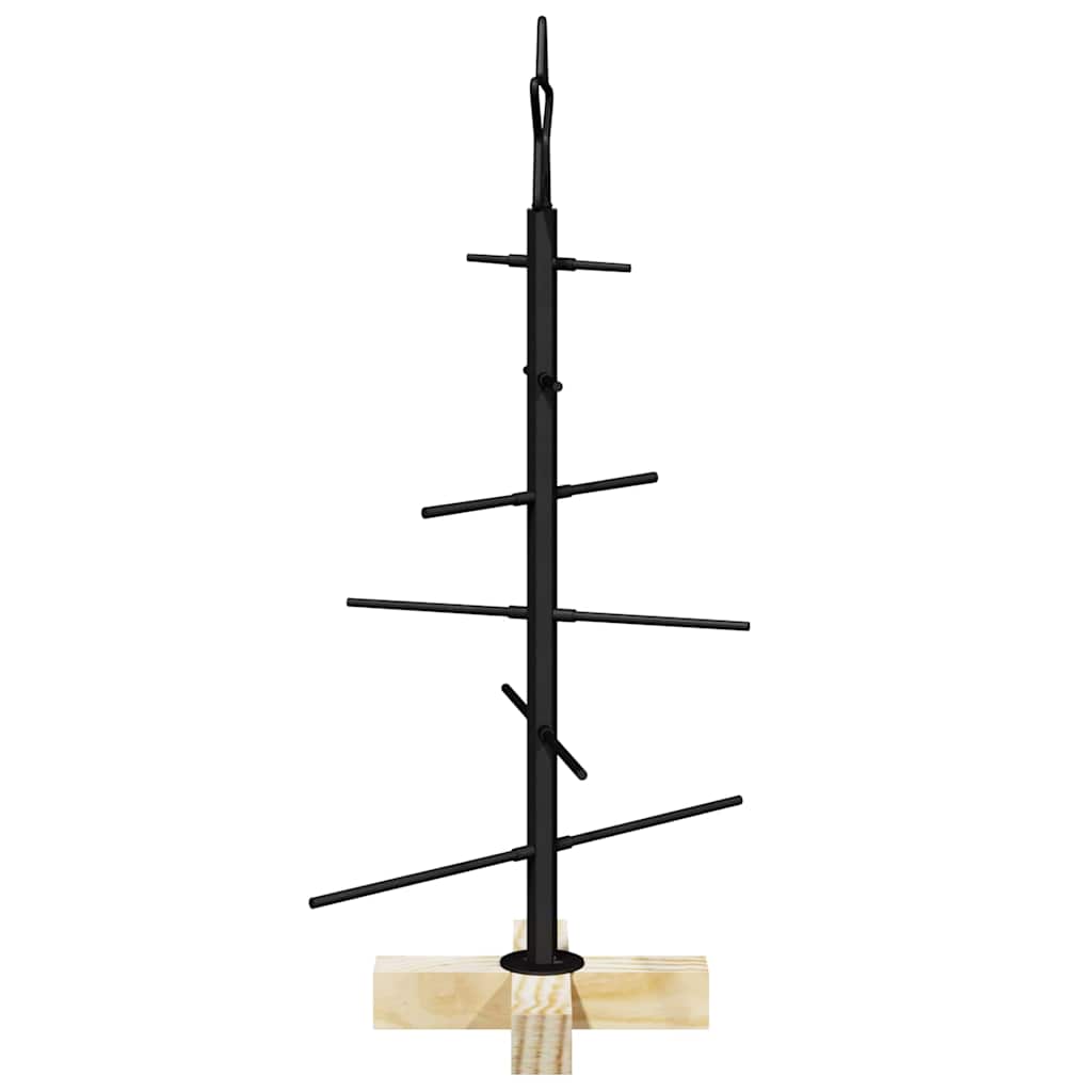 Fém karácsonyfa állvánnyal Fekete 60 cm Porszórt Acél