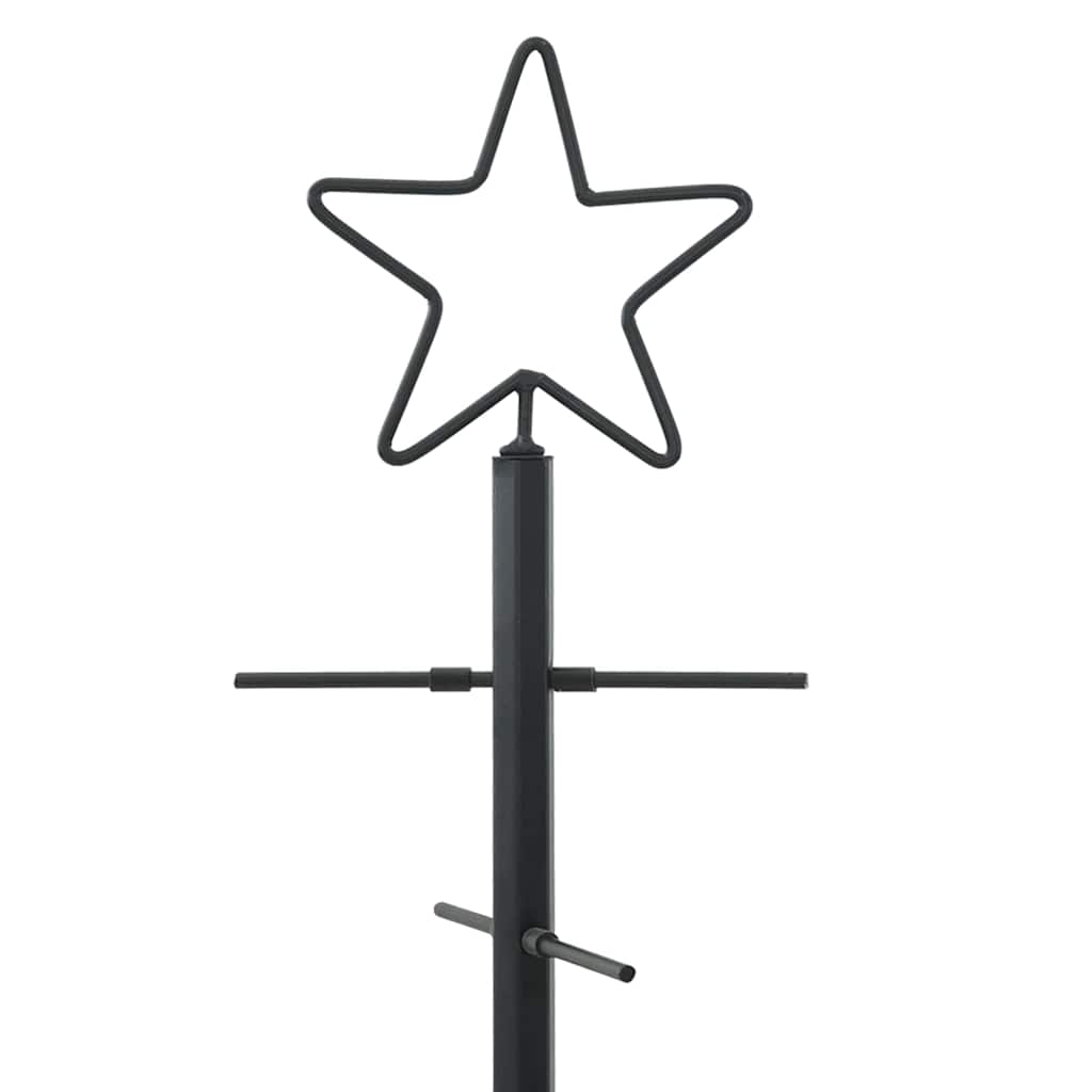 Fém karácsonyfa állvánnyal Fekete 90 cm Porszórt Acél