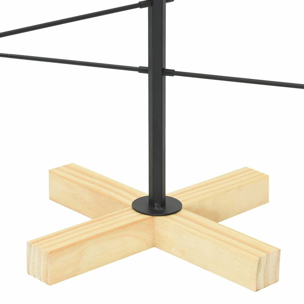 Fém karácsonyfa állvánnyal Fekete 90 cm Porszórt Acél