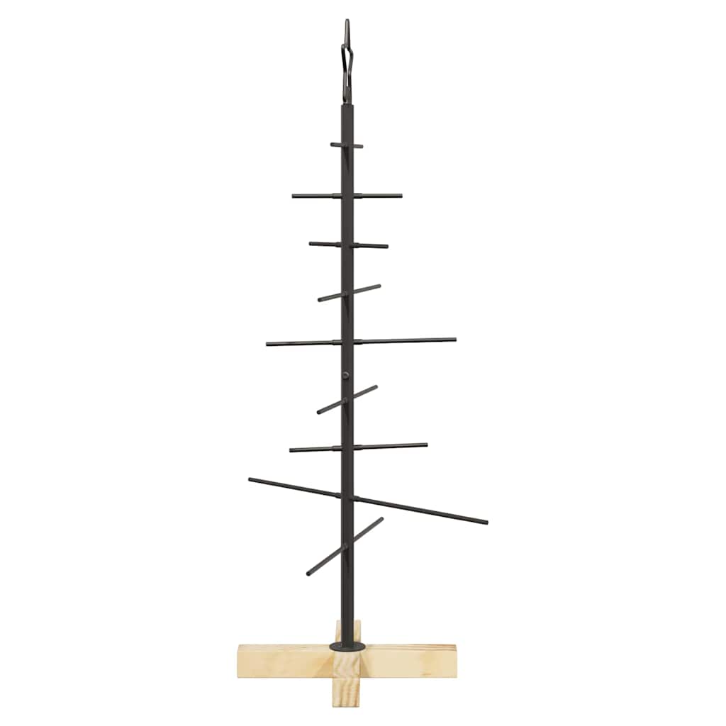 Fém karácsonyfa állvánnyal Fekete 90 cm Porszórt Acél