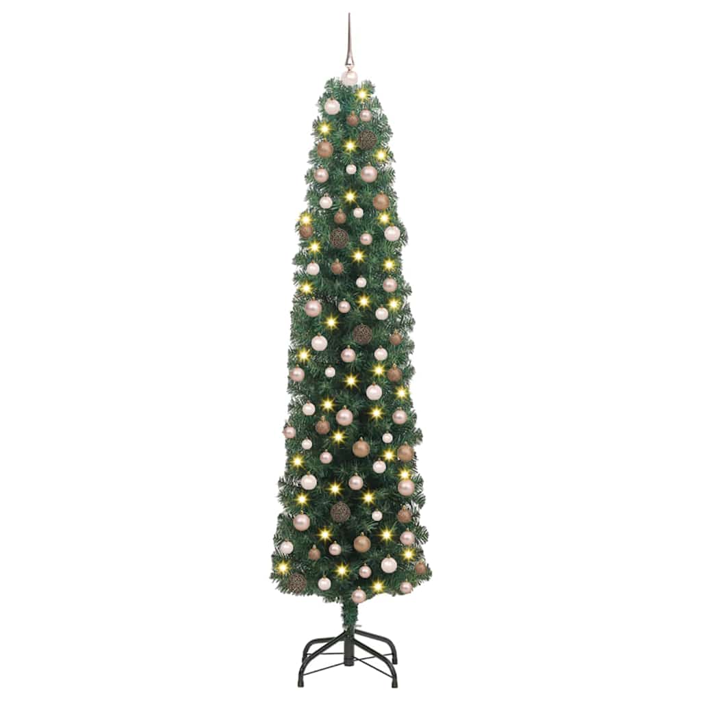 Mű karácsonyfa 300 LED-del Zöld 180 cm PVC, acél és műanyag