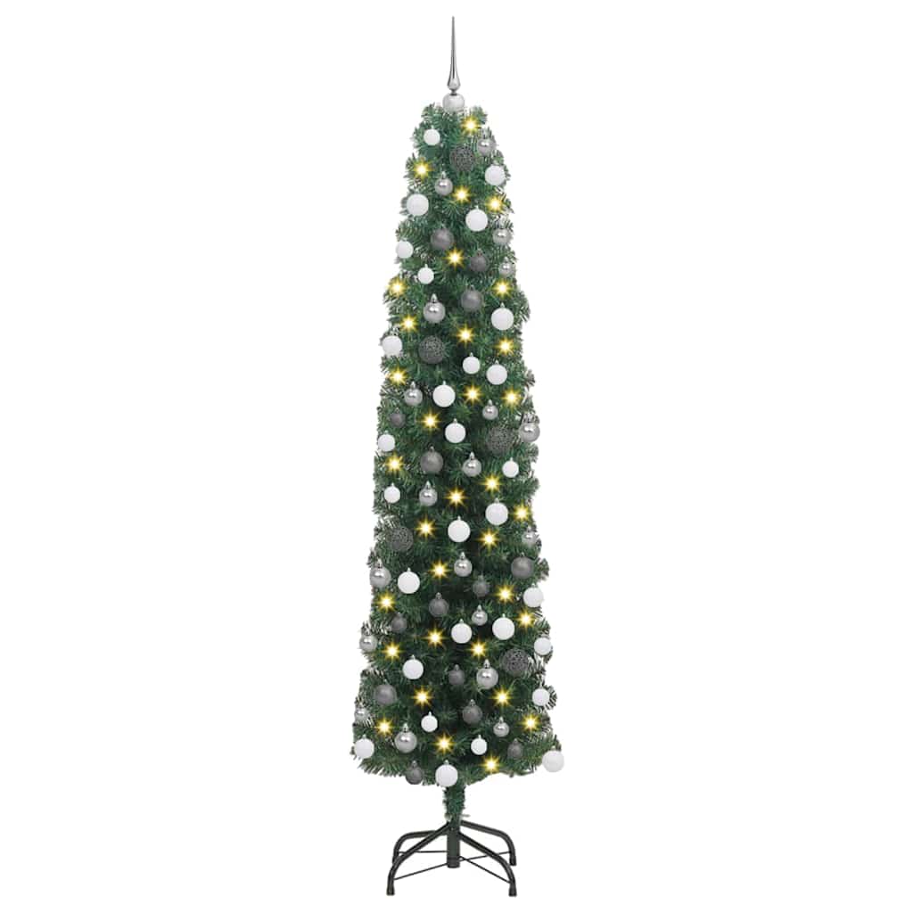 Mű karácsonyfa 300 LED-del Zöld 180 cm PVC, acél és műanyag
