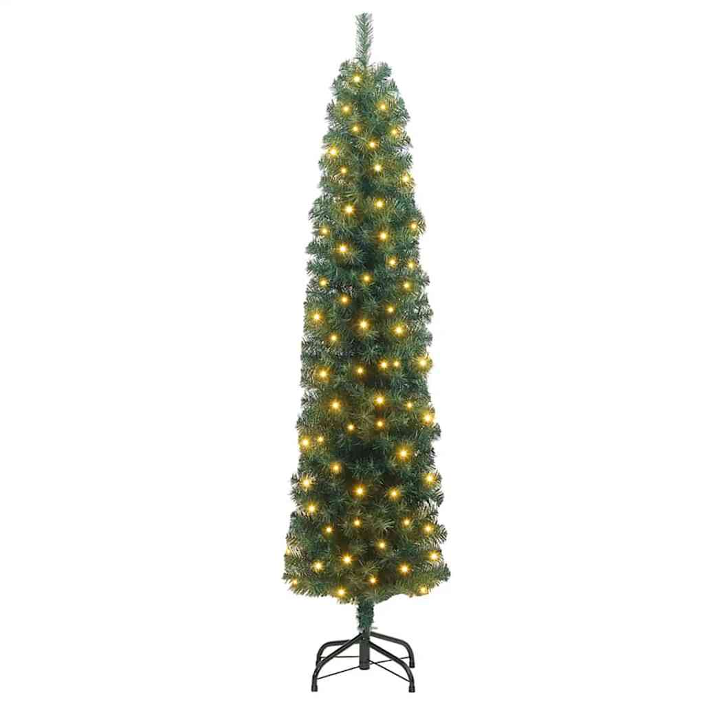 Mű karácsonyfa 300 LED-del Zöld 240 cm PVC, acél és műanyag