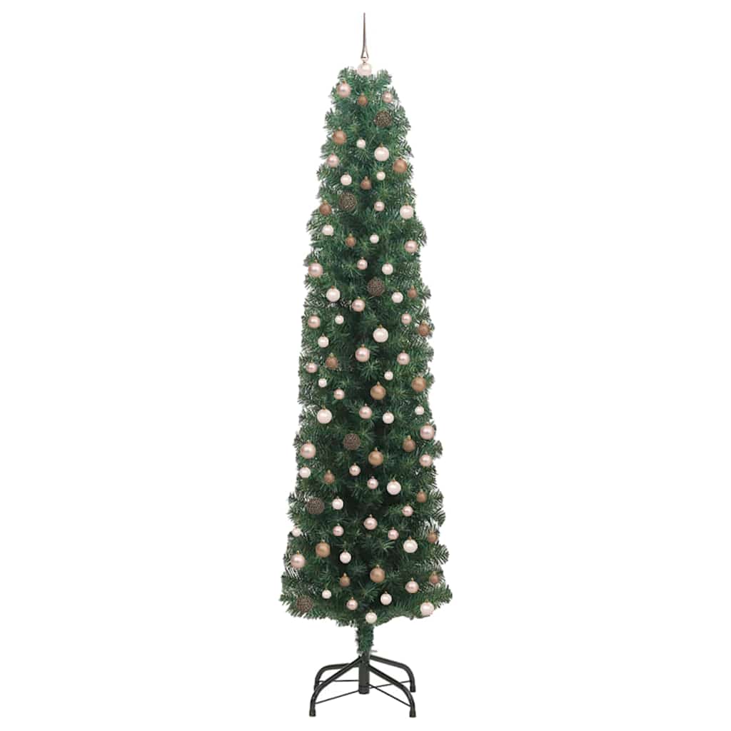 Mű karácsonyfa 300 LED-del Zöld 240 cm PVC, acél és műanyag