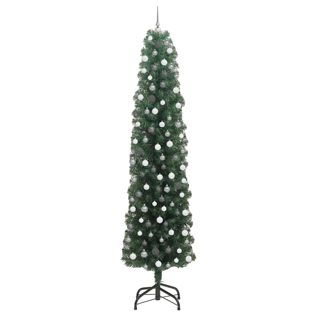 Mű karácsonyfa 300 LED-del Zöld 240 cm PVC, acél és műanyag