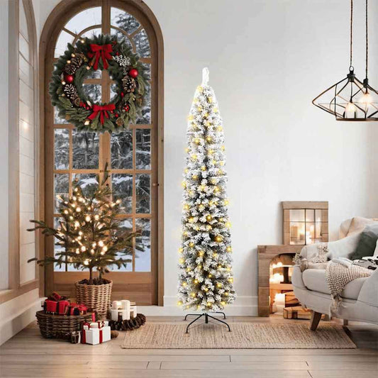 Mű karácsonyfa 300 LED-del Zöld 180 cm PVC, acél és műanyag