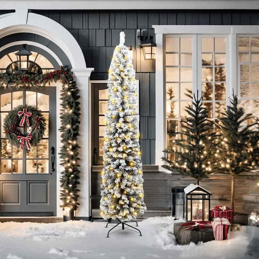 Mű karácsonyfa 300 LED-del Zöld 210 cm PVC, acél és műanyag