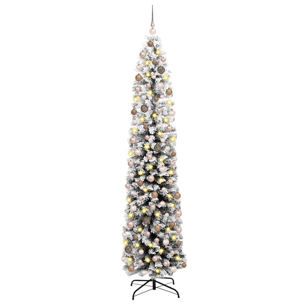 Mű karácsonyfa 300 LED-del Zöld 210 cm PVC, acél és műanyag