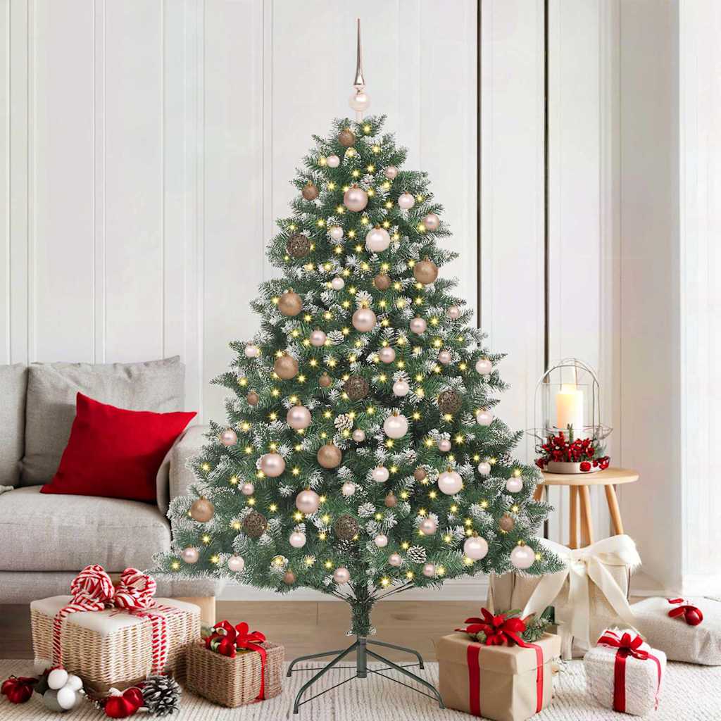 Mű karácsonyfa Zöld 126 x 126 x 180 cm PVC és Műanyag és Acél